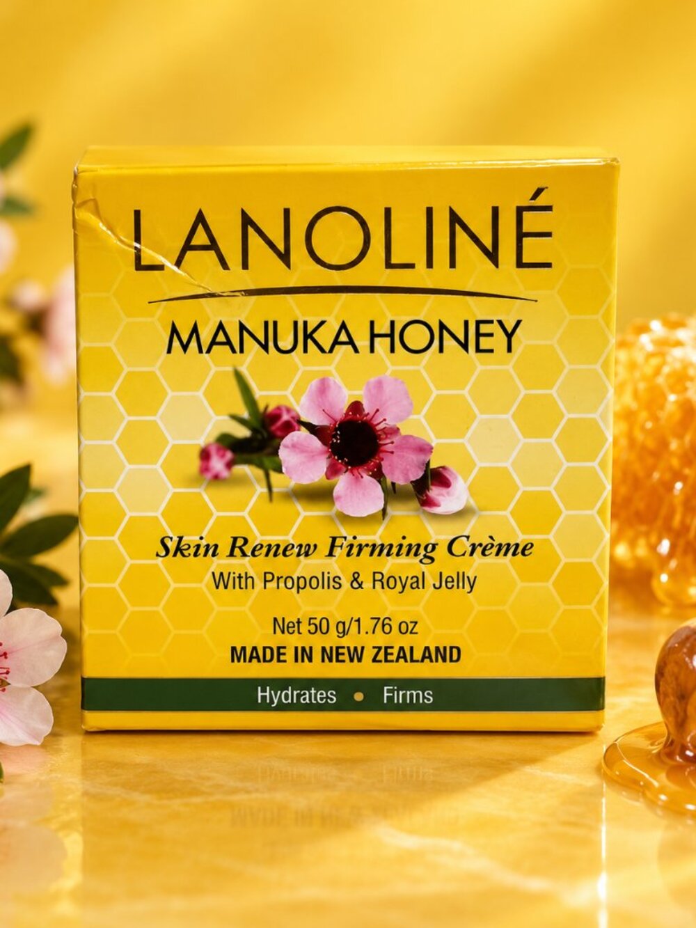 Lanoline Manuka Honey Skin Renew Firming Cream Hydrates & Rejuvenates 1.76 oz